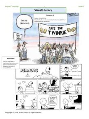 cover image of Grade 7 English: Visual Literacy